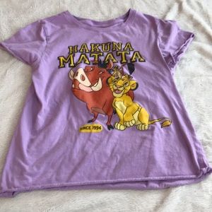 Hakuna Matata light purple short sleeve tee shirt